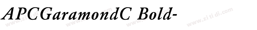 APCGaramondC Bold字体转换